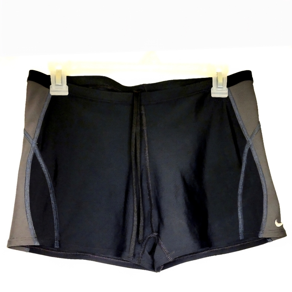 Nike Men’s Black and Gray Swim Trunks